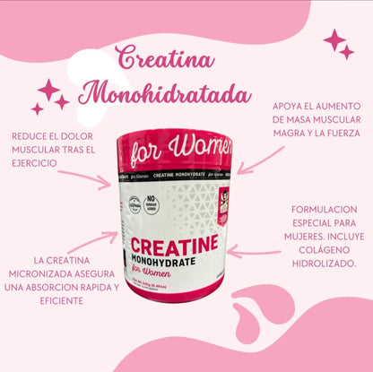 Creatine Woman - Aumento de glúteos y masa muscular